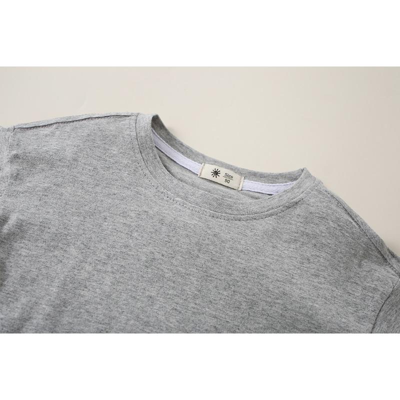 Winter Korean Style Girls' Candy Long Sleeve Cotton Base Shirt Children's Clothing All-Match Candy Basic Boys' Round Neck T-shirt