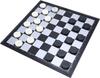 3-in-1 Magnetic Chess, Checkers, Backgammon Board Game Set, 12.5' Folding Travel Game for Kids & Adults (Gold & Silver)
