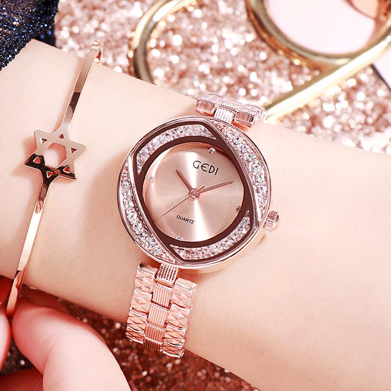 GEDI Ultra-thin Ladies' Steel Band Waterproof Quartz Fashion Watch