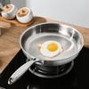 26/28/30cm Titanium Frying Pan Non-stick Frying Pan Kitchen Cookware Uncoated Hammer Pattern Steak Kitchen Pans With/NO Lid