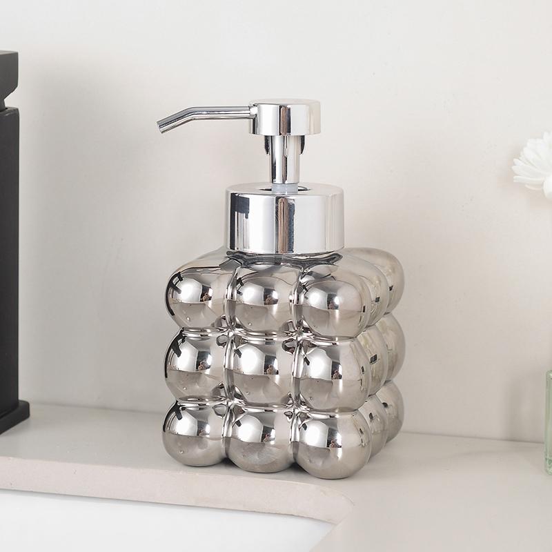 

300ml/500ml Creative Soap Dispenser Ceramic Dispensing Bottle Hand Wash Bath Gel Shampoo Pressing Bottle Bathroom Accessories