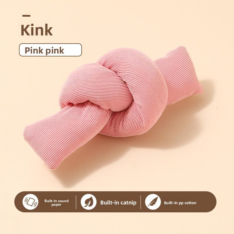 

Игрушка-подушка-конфета для кошки, Инструмент для дразнения кошки, Игрушка для кошки, Прочная и устойчивая к царапинам тряпичная кукла, Британская короткошерстная, Саморазвлечение и скука розовый