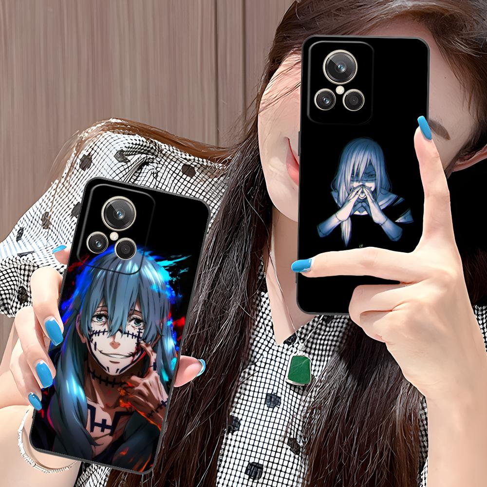 JJK Mahito Phone Case for Realme 15 14 13 12 11 10 9 Pro Plus T i Lite 5G Soft TPU Shockproof Cover