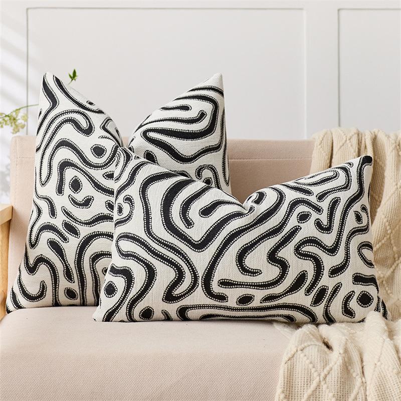 Light Luxury Ins Style Sofa Throw Pillow Living Room Cushion Backrest Model Room Pillow Bay Window Throw Pillow Cover