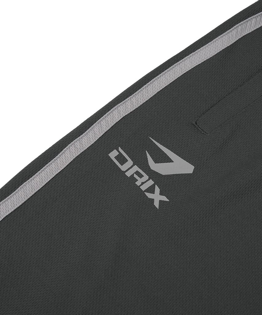 DRIX (Summer) Track Line Graphic Mesh Wide Pants_Charcoal