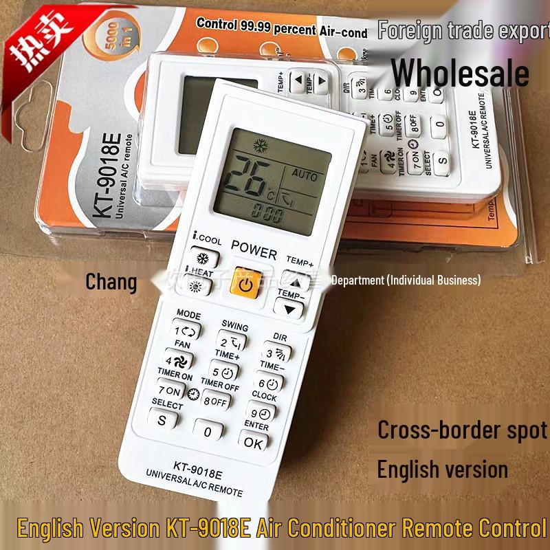 Universal Air Conditioner Remote for Midea, LG, Samsung, Panasonic - KT-9018E for Cooling & Heating. Universal