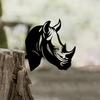 Metal Tree Stake Wildlife Silhouette, Outdoor Garden Yard Art Decor, Iron Animal Lover Gift