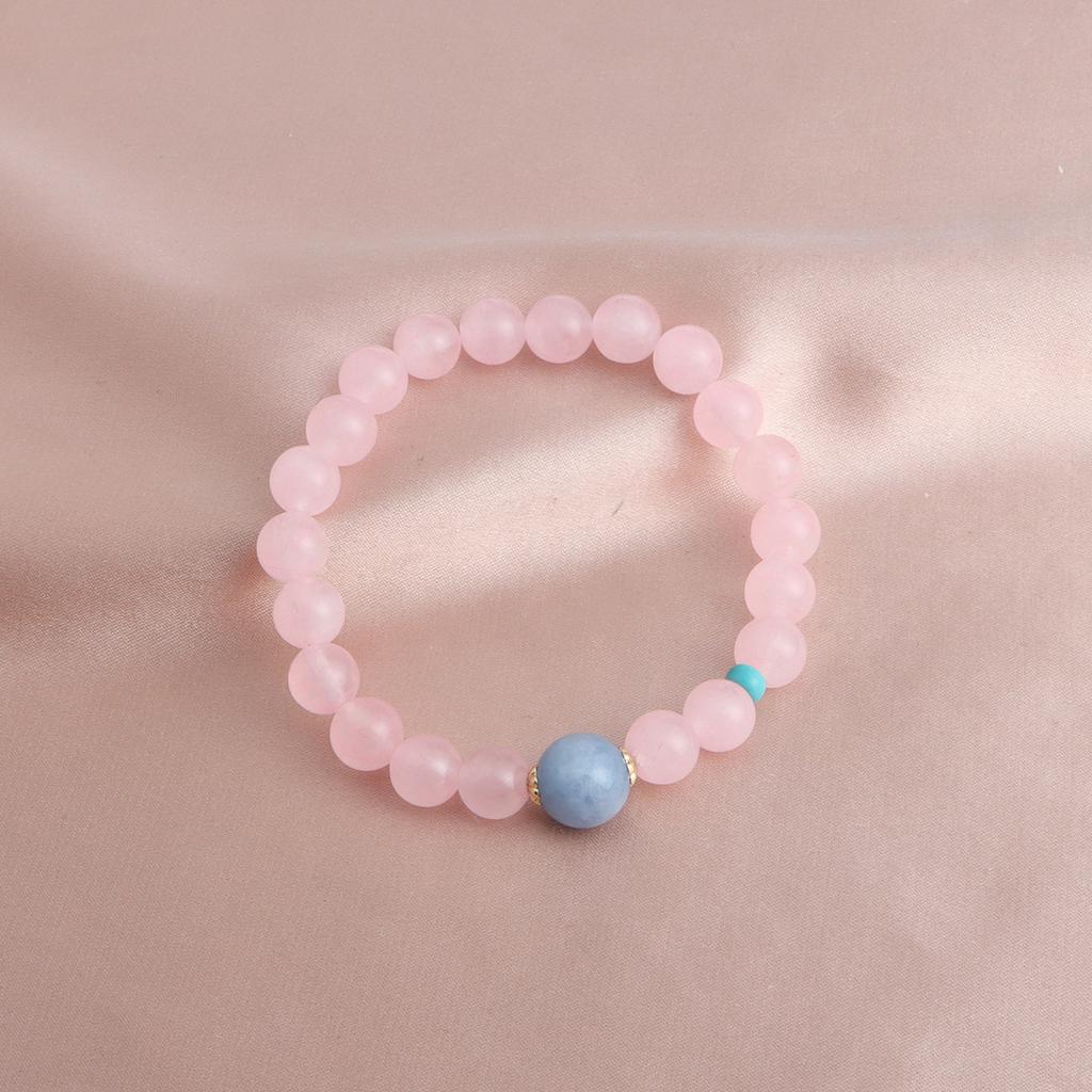 Bracelet Natural Stone Purple Lithium Sunstone Powder Crystal Bracelet Single Ring Bracelet Versatile Guochao Fashion