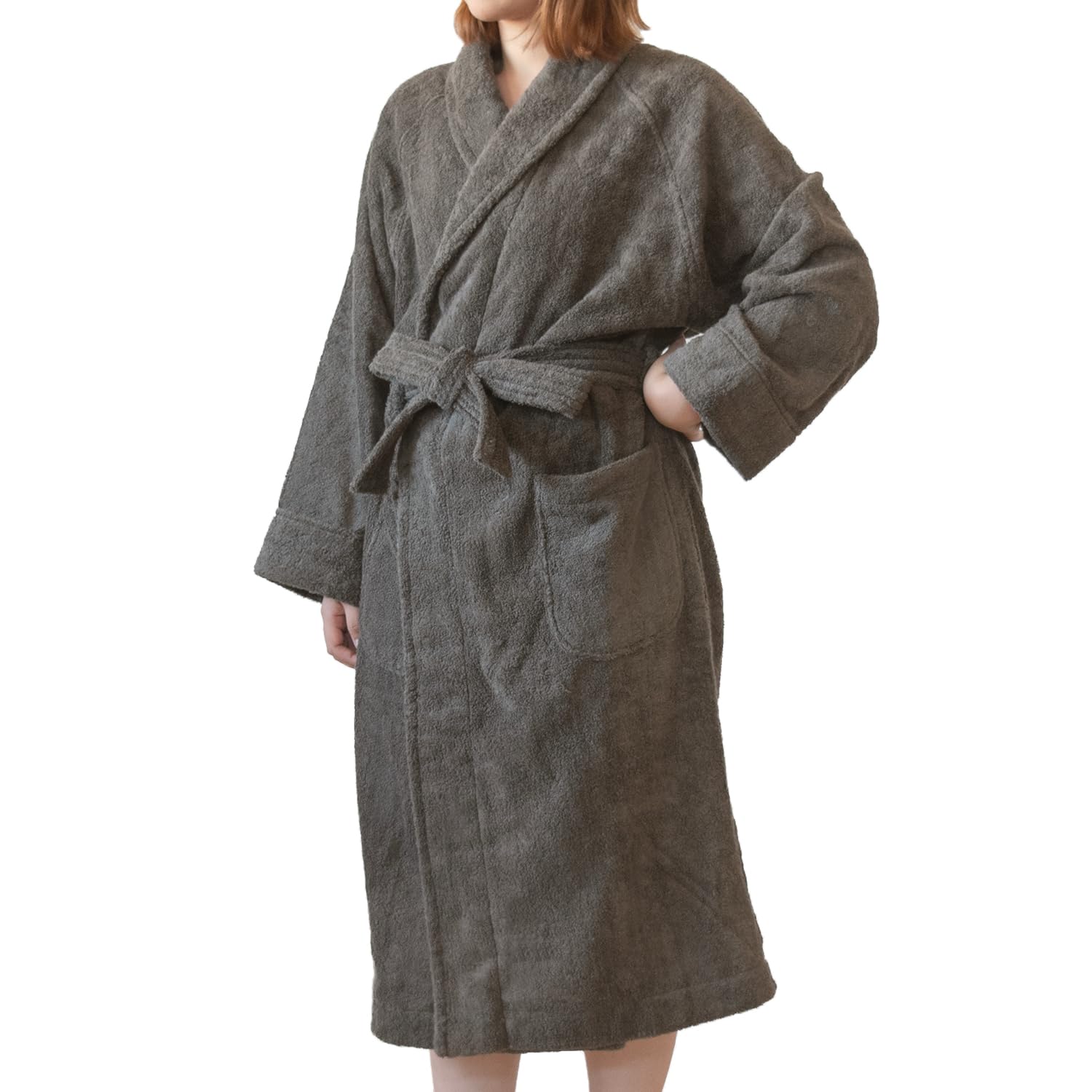 

Халат Bloom Imabari Scene для мужчин и женщин, махровый, теплый, сделано в Японии, ткань, 100% хлопок, впитывающий, (L, древесный уголь)