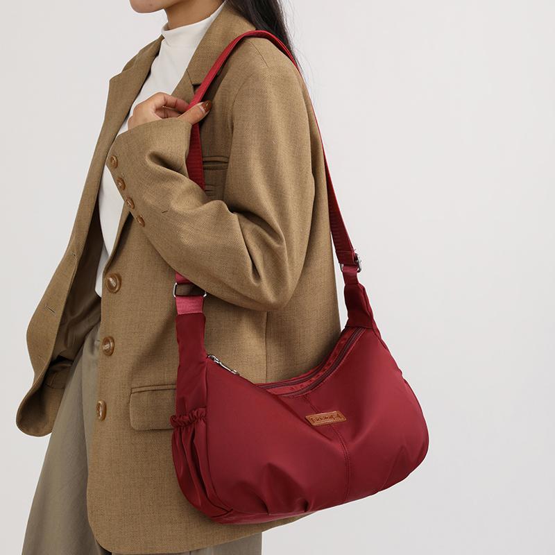 Casual Nylon Womens Shoulder Bag Fashion Simple College Style Crossbody Bag Large Capacity Designer Ladies Handbag Purse