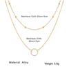 2024 Retro Ring Multilayer Necklace Hexagon Circle Arrow Necklace Fashion Trend Temperament Retro Necklace