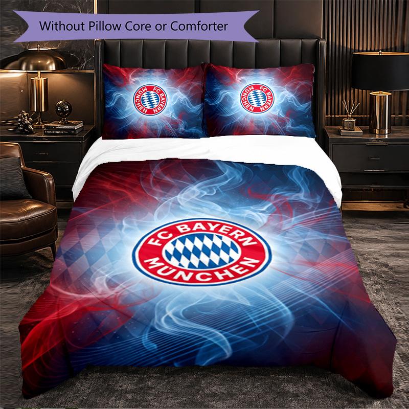 Biancheria da letto a tema Bayern Monaco Set 3 Pezzi Copripiumino Biancheria da letto decorativa per stanza di adolescenti Decorazione per la casa