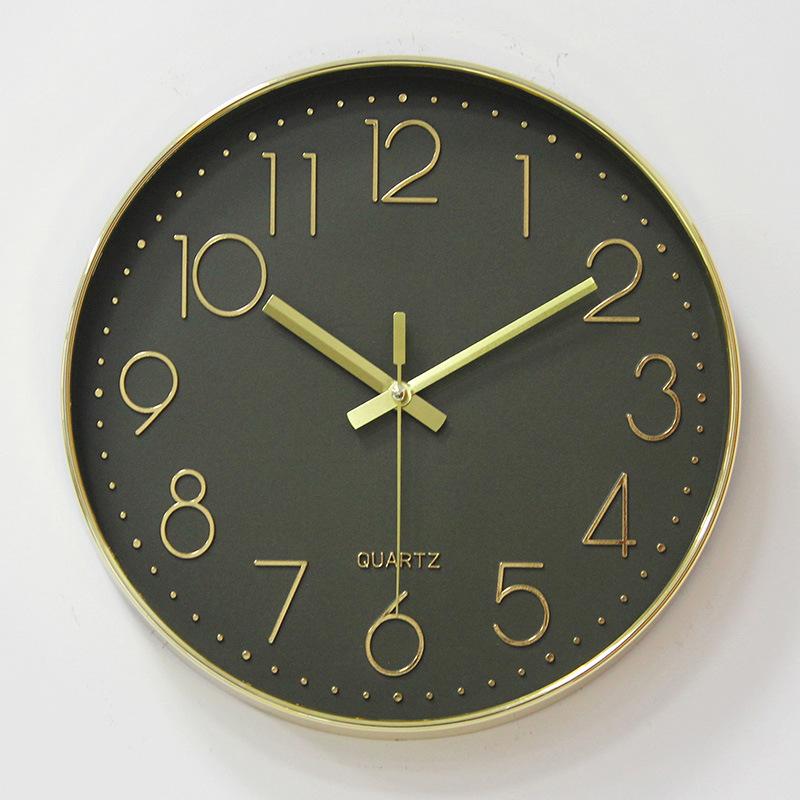

12-inch 30cm simple living room wall clock three-dimensional digital scale mute clock