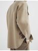 Men's Khaki Korean-Style Wool Coat: Autumn/Winter Loose Fit, Double-Sided Pocket Jacket