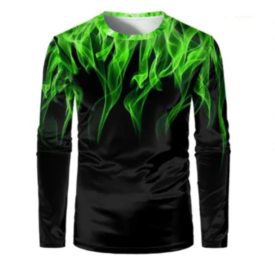 Women O Neck Long Sleeve 3d Print T Shirt