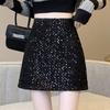 2024 French Chic Women's Sequin Tweed Pencil Skirt - Autumn/Winter Collection