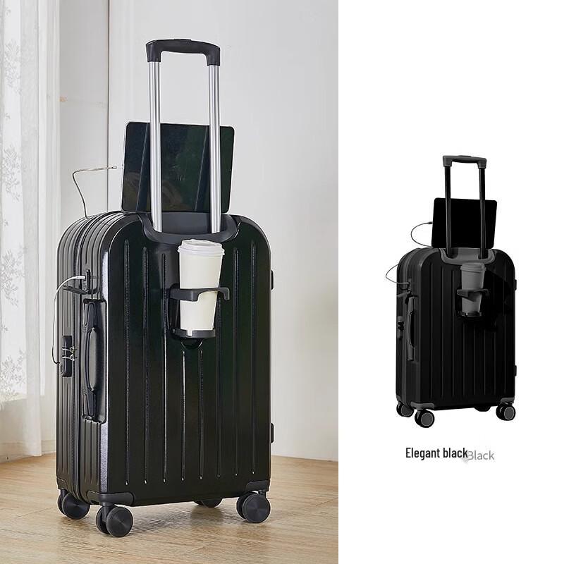 Lishen Upgraded Spinner Luggage with USB & Cupholder