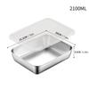 3Pcs Stainless Steel Food Storage Containers Set - Airtight Kitchen Organizers For Fridge/Pantry/Dry Goods Outdoor Camping