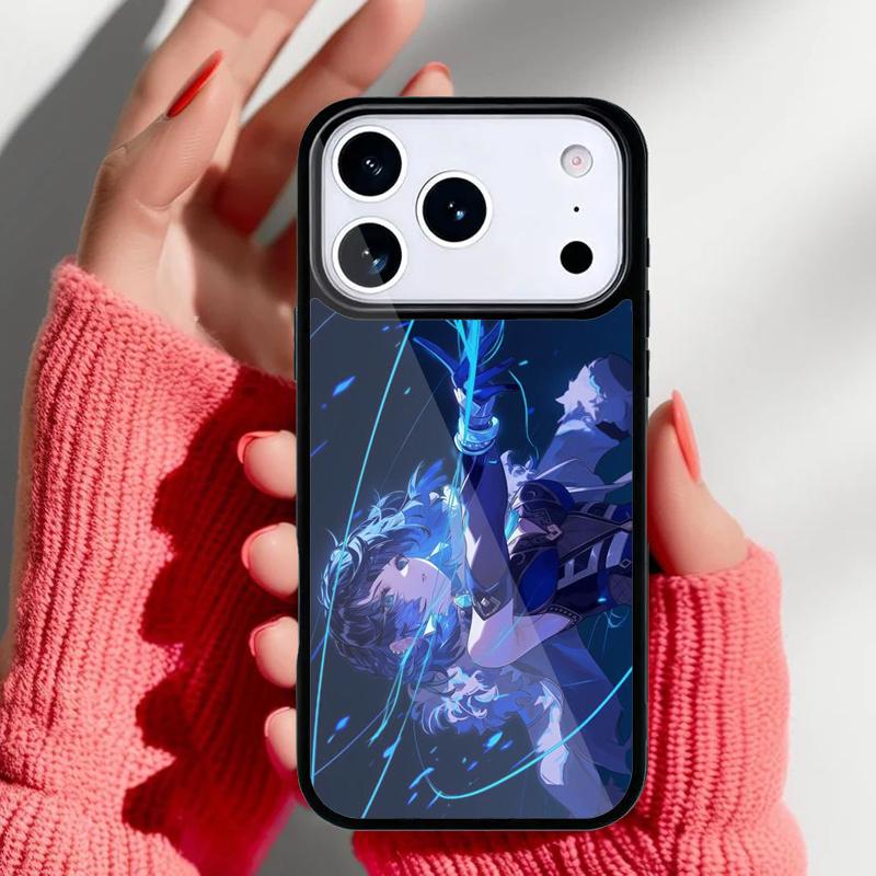 Yelan Genshin Impact Phone Case for iPhone 17 Air 16e 15 14 13 Pro Max Back Cover for 12 11 Pro Coque