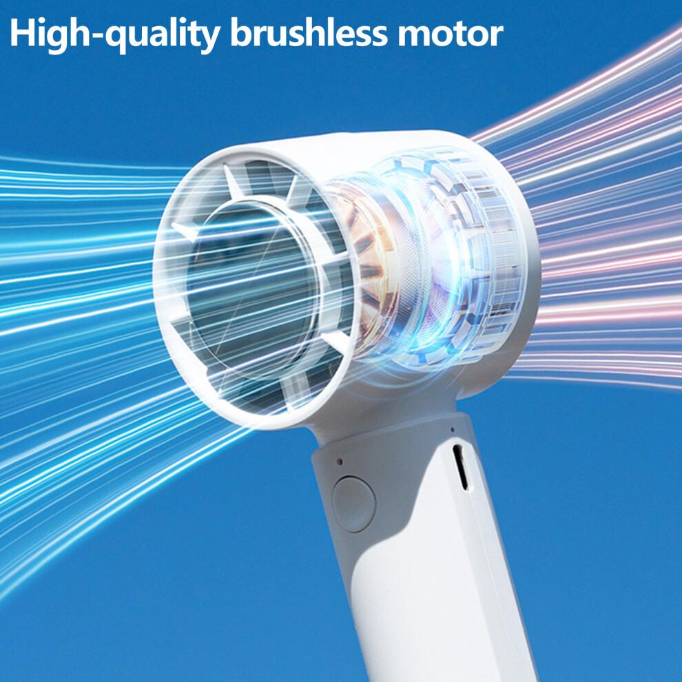 Tragbarer Handventilator 3 Geschwindigkeiten Mini Kühlender Schreibtischventilator Leise-Weiß