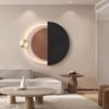 Round Wall Decoration Painting LED Decorative Paintings Living Room Art Mural Luxury Aesthetic Entrance Murals Wall Decorations