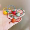 Cute Cartoon Fruit Hair Ties for Girls - High-Elasticity Soft Stretchy Vibrant Colors for Everyday Casual Wear, All-Season Use