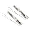 2Pcs Mini Flashlight Pocket Clip Stainless Steel ABS Rechargeable 600mAh Battery Pen Flashlight for 