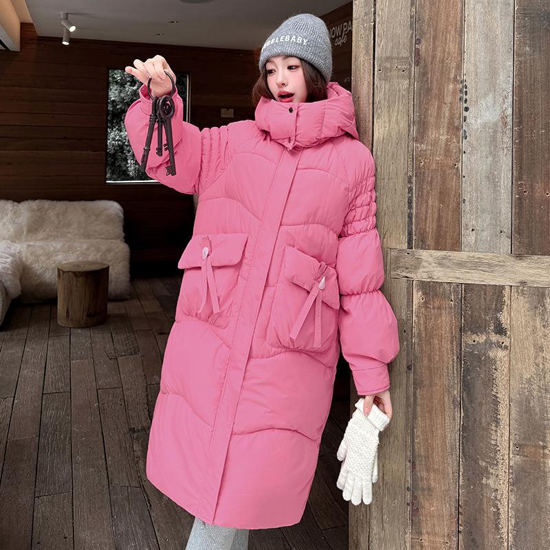 Women's New Mid-length Hooded Cold Lightweight Thickened Padded Warm Loose High-quality Fabrics Casual Sports Cotton Clothing