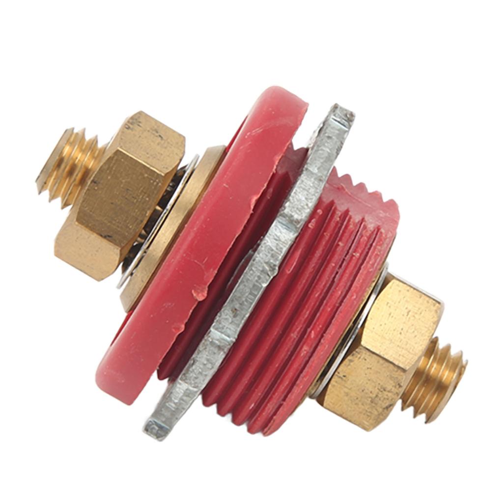 38in Battery Terminal Connector Thru Stud 250A Battery Charger Post for Car RV Boat Yacht Red
