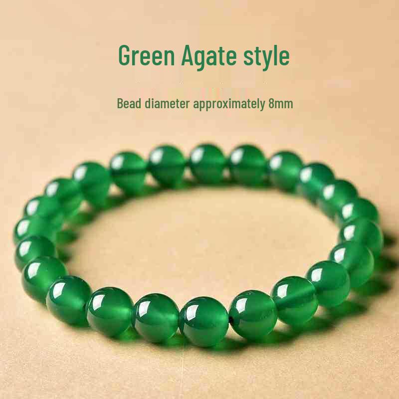 Exquisite Natural Red & Green Agate Bracelet for Women - Versatile and High-End Design
