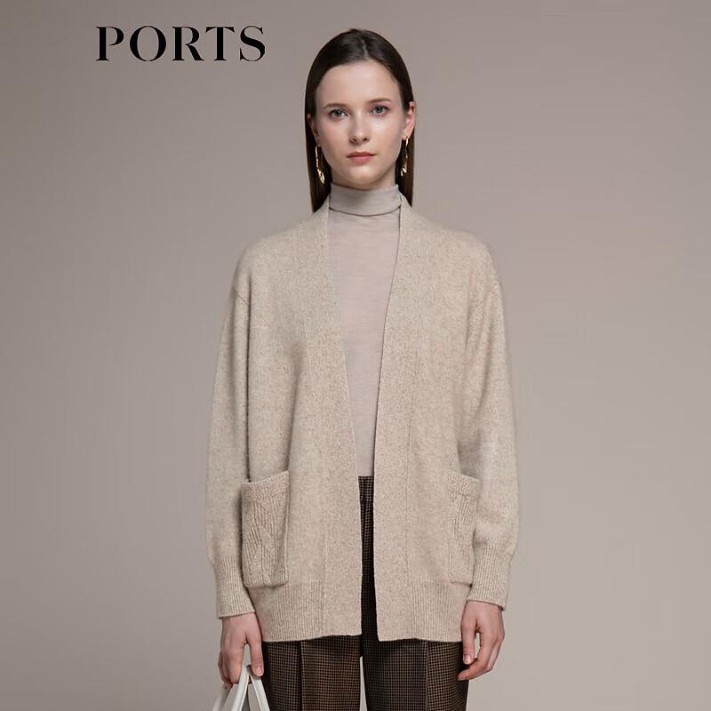 PORTS Women's Cashmere Blend Knit Cardigan LM9K046NZH007