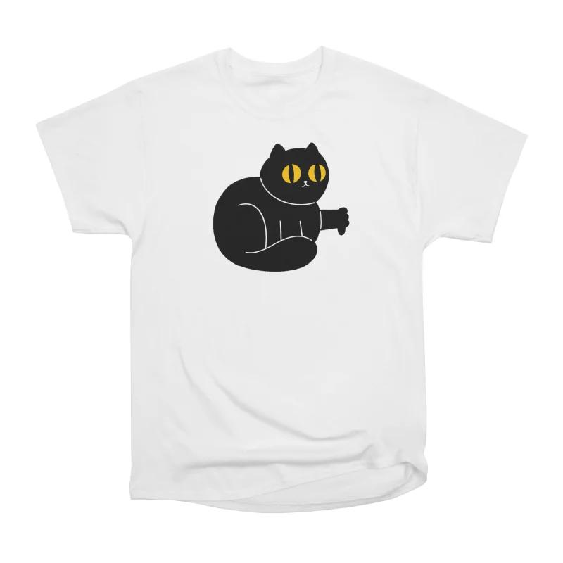 Men Casual Shirts Short Sleeves Cats T White Tees Oversized T-shirts