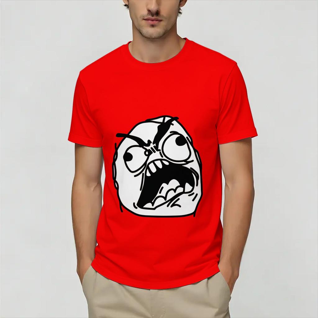 Rage Comic Trollfac Tshirt Summer Cotton Tshirts For Unisexs Popular Pattern Tshirt Short Sleeve Streetwear Tops