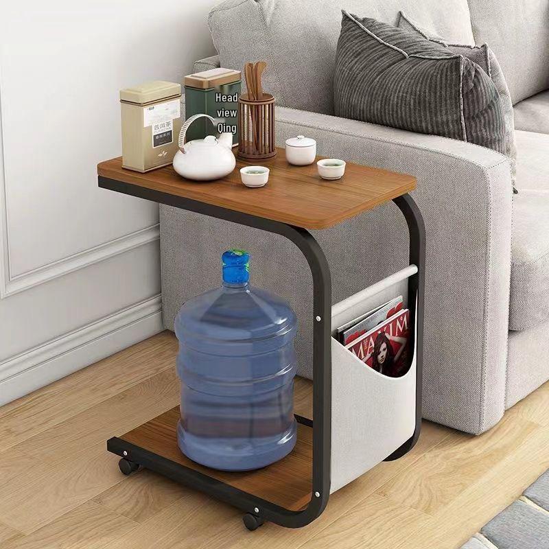 Italian Light Luxury Storage Rack and Side Table for Bedroom, Living Room, or Balcony