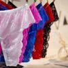 Women Sexy Open Crotch Panties Lace Transparent Thongs for Sex Lingerie Plus Size Briefs