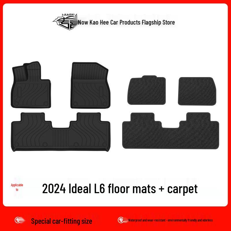 2024 Li L6 TPE Car Mats: Eco-friendly, Odorless, Waterproof, Wear-resistant
