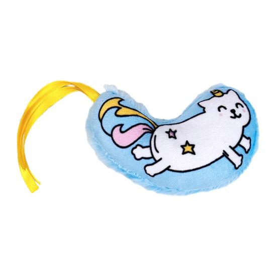 

Plush Squeaky Cat Toy Interactive Cat Chew Toy Kitten Teething Toy Stuffed Unicorn Kitty with Tail Ribbons for Indoor Cats Anxiety Relief Solo
