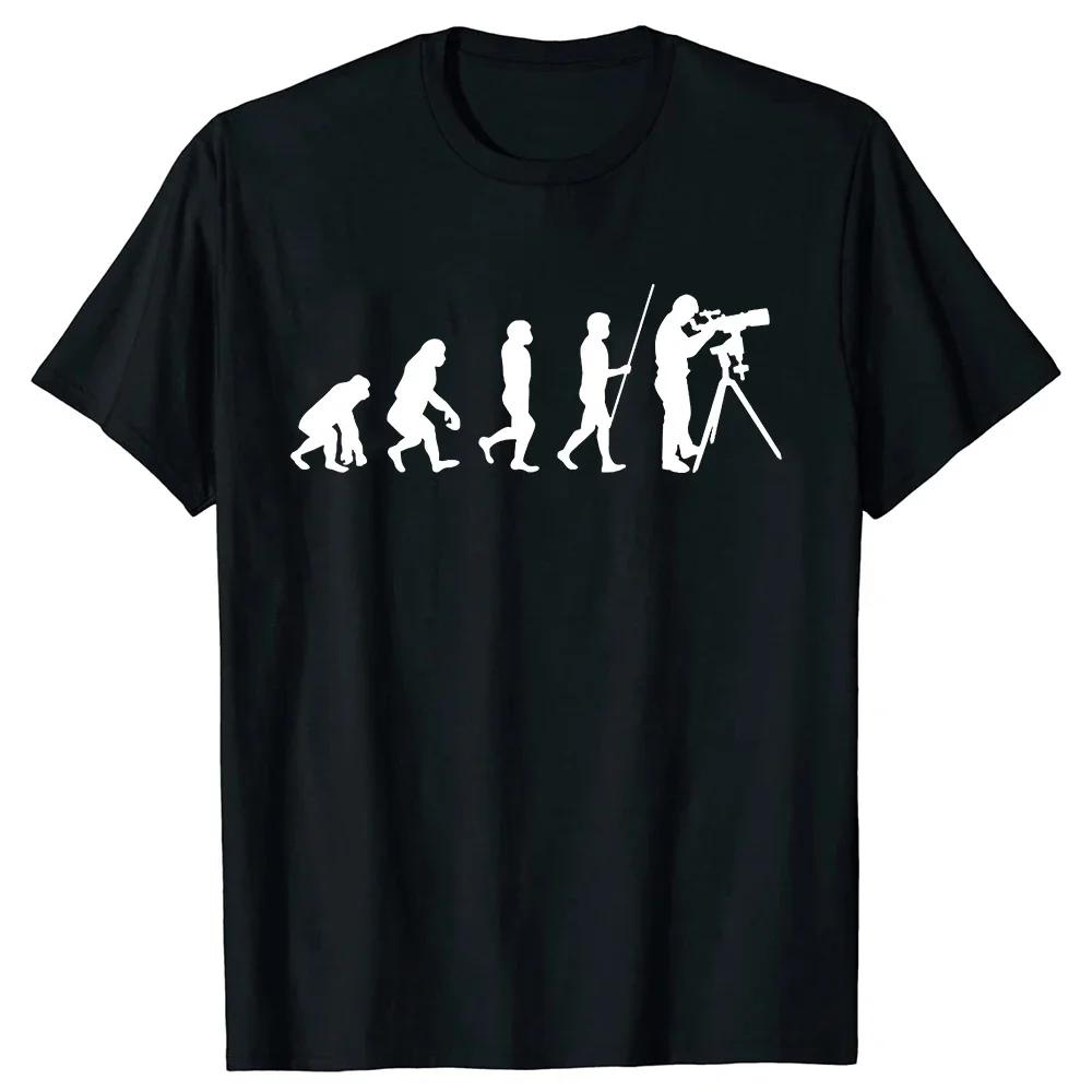 Astronomer Evolution T-Shirt Funny Astronomy Cool Gift Cotton Men's T Shirts Simple Style Tops T Shirt Casual Short Sleeve
