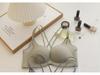 Japanese Light Cotton Lace Seamless Push-Up Bra Set with Front Buckle and Stylish Back Design