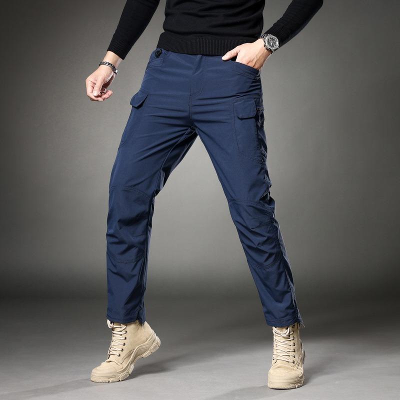 

Summer High Street Overalls Men s Trendy Loose Versatile Pants Casual Wide Pants XXXL темно-синий