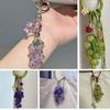 Elegant Crystal Grape Phone Chain Green Gradient Beads Woven Pendant Grape Cluster Pendant  Gifts