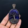 Tree Of Life Blue Sapphire Pendant, 999 Copper Wire Wrap Pendant Gemstone Jewelry, Handmade Pendant Amazing Jewelry, Gift For Her