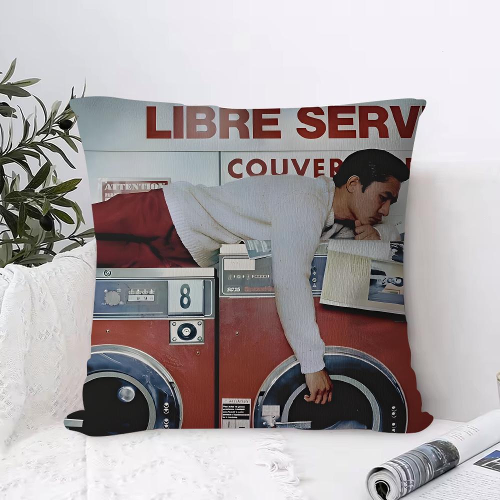 Tony Leung Chiuwai Cushion Cover Piece Short Plush Pillowcase Soft and Washable Mostly Used for Sofa Car