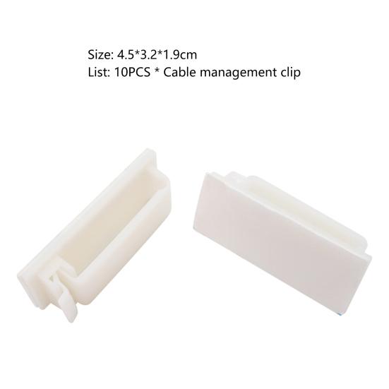 10Pcs FC-30 Cable Adhesive Cord Management Winder Strong Organizer Cable Clip Wire Tie