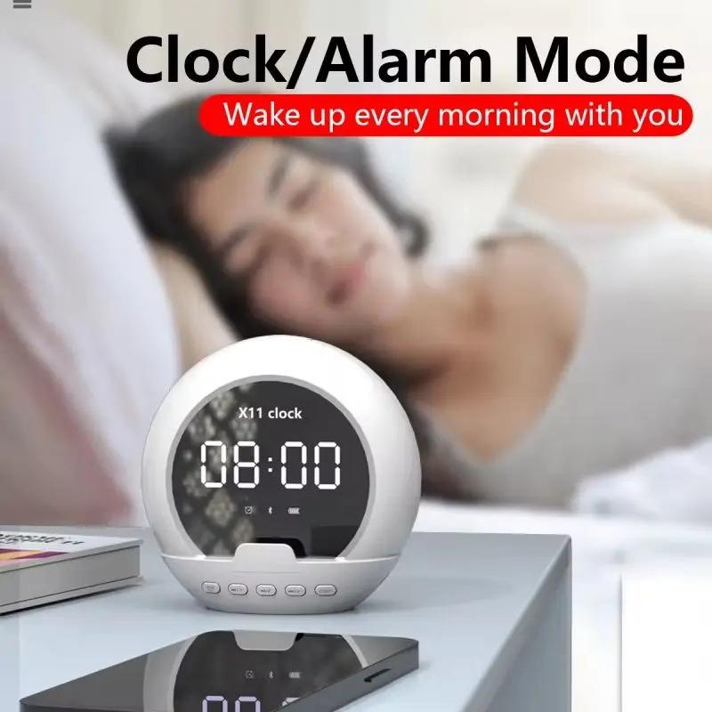 Wireless Speaker Alarm Clock Multifunctional Digital Clock Music Player for Home Travel Sports Portable Wireless Speaker