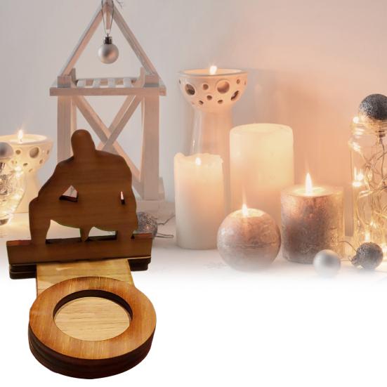 

Подсвечник Практичная мужская форма износостойкое дерево Легко собираемая палочка для подсвечника для дома