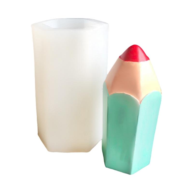 Pen Shaped Silicone Pillar Candle Molds for Epoxy Resin Making Candle Soap Chocolate Fondant Molds for Candy Cake Baking