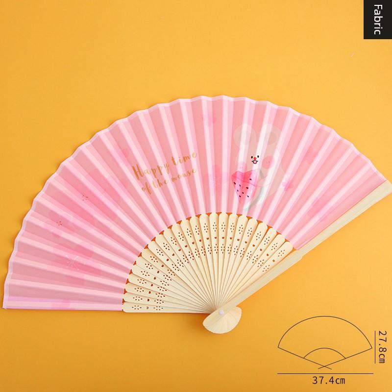 Summer Folding Fan, Traditional Chinese Style, New Chinese Style, Ancient Style Small Fan, Black, Simple and Durable, Children's Bamboo Fan, Portable