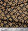 Soimoi Brauner Japan Crepe Satin Stoff Diamant Geometrisch Bedruckter Stoff 1 Meter 42 Zoll