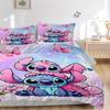 Lilo Stitch Fantasy Print 3Pcs Bedding Setduvet Cover With 2 Bedropillowcase Home Birthday Gift